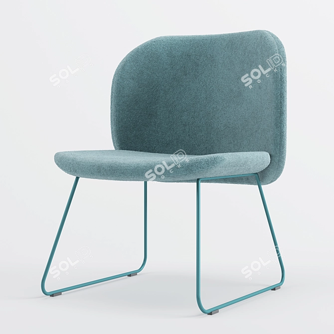 Contemporary Milan Chair in 3 Vibrant Colors 3D model image 2