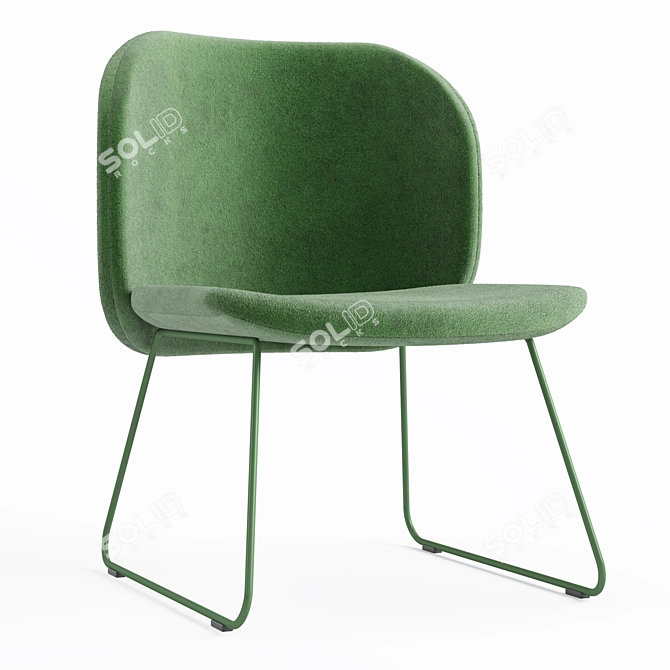 Contemporary Milan Chair in 3 Vibrant Colors 3D model image 4