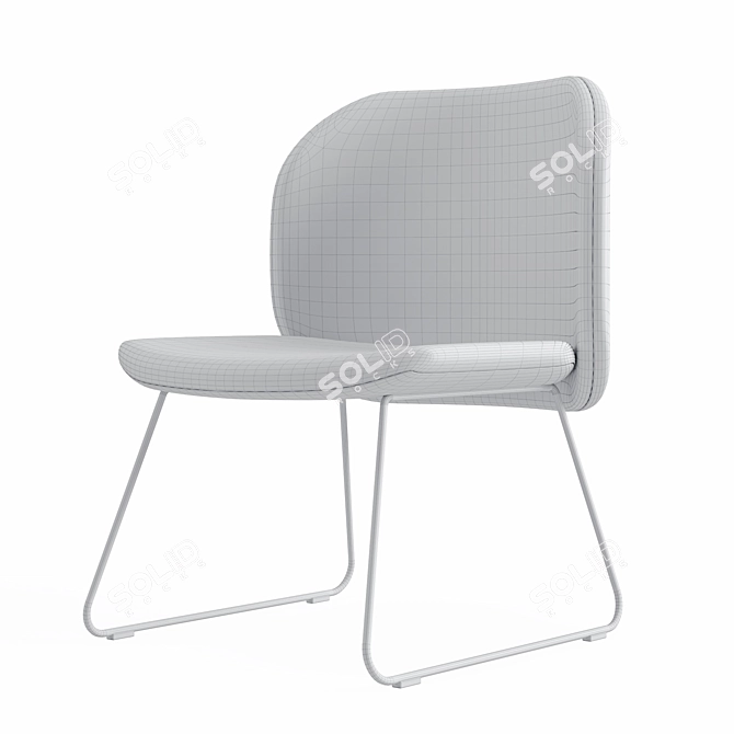 Contemporary Milan Chair in 3 Vibrant Colors 3D model image 5