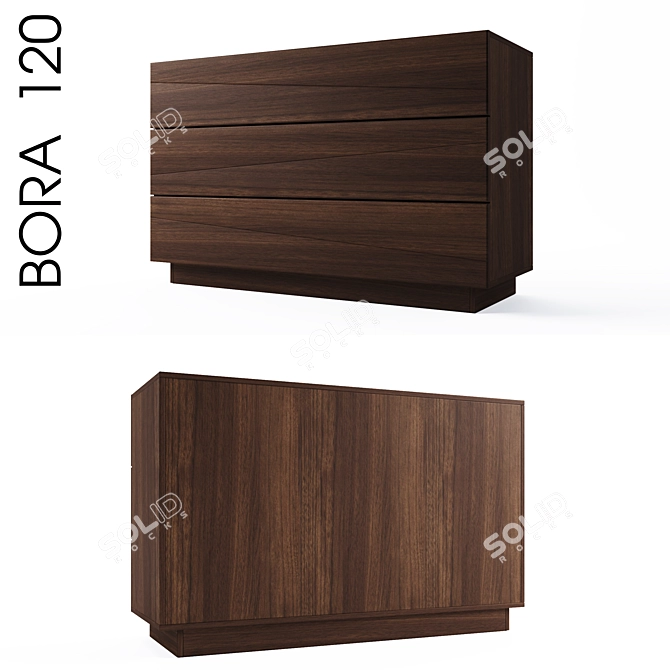 Bora 120: Stylish Chest of Drawers 3D model image 1