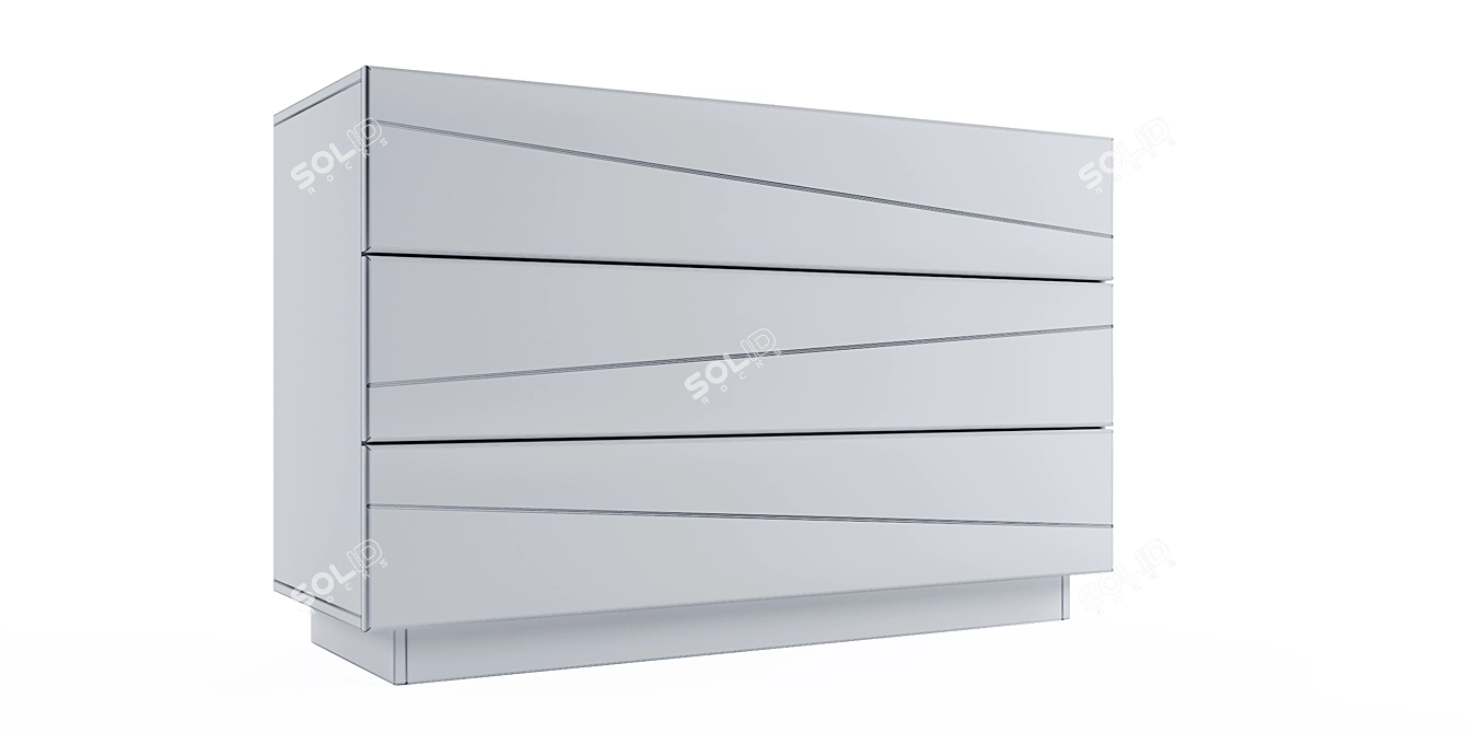 Bora 120: Stylish Chest of Drawers 3D model image 2