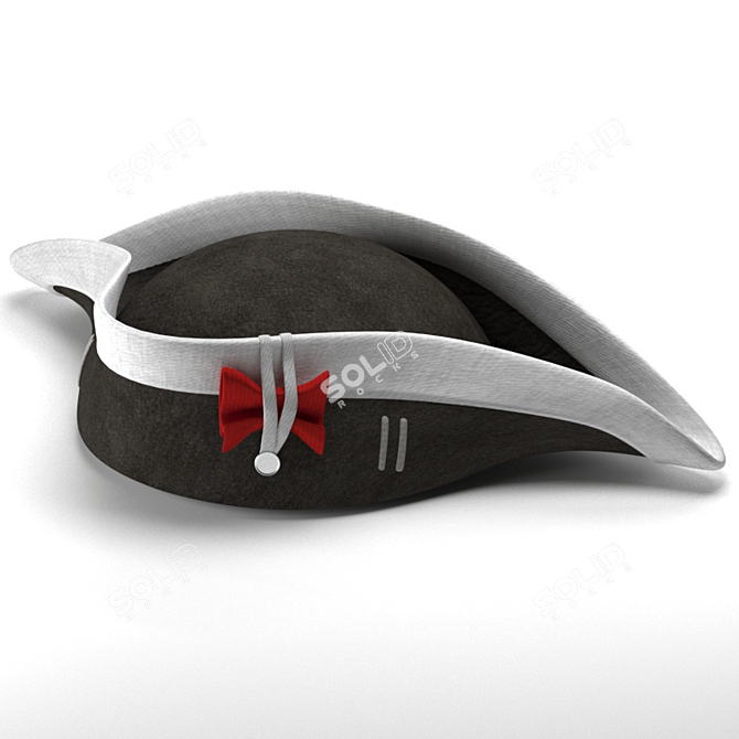 Title: Authentic British Tricorn Hat 3D model image 1