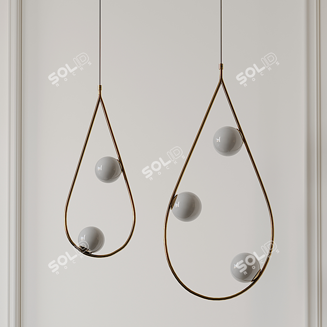 Elegant Pearls Pendant: Pholc 3D model image 1