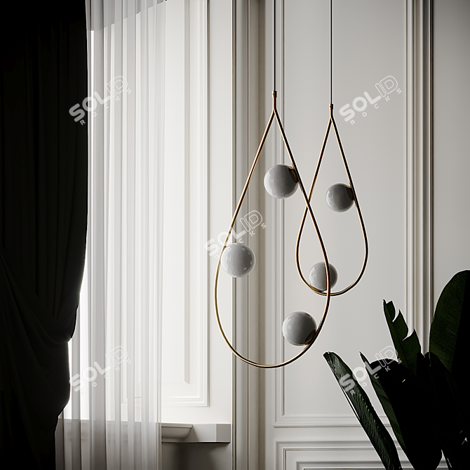 Elegant Pearls Pendant: Pholc 3D model image 4