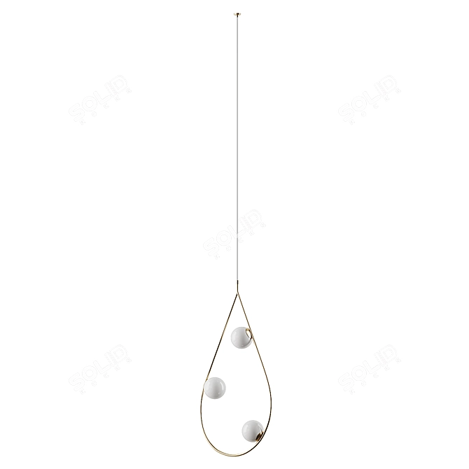 Elegant Pearls Pendant: Pholc 3D model image 8