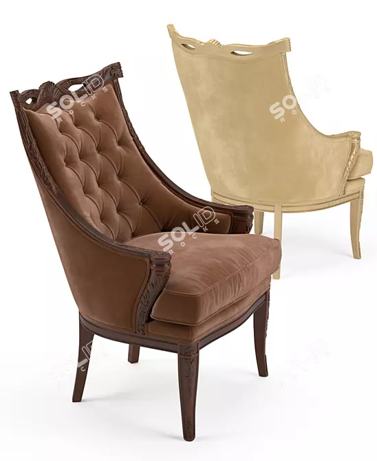 Elegant Tosconova Chloe Accent Chair 3D model image 2