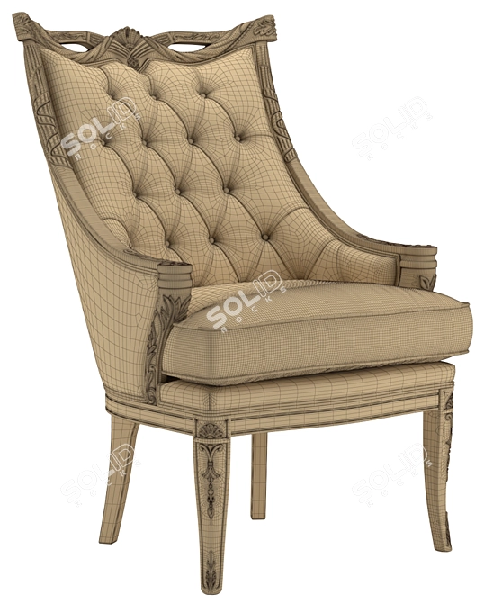 Elegant Tosconova Chloe Accent Chair 3D model image 5