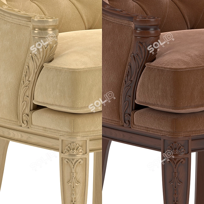 Elegant Tosconova Chloe Accent Chair 3D model image 9