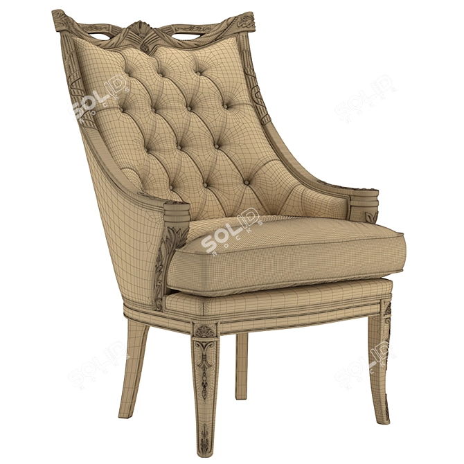 Elegant Tosconova Chloe Accent Chair 3D model image 10