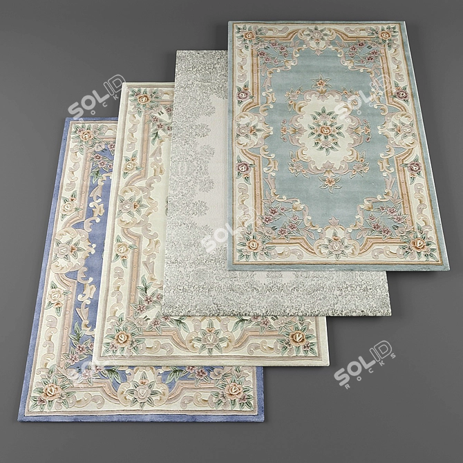 Stylish Rugs Collection 3D model image 1