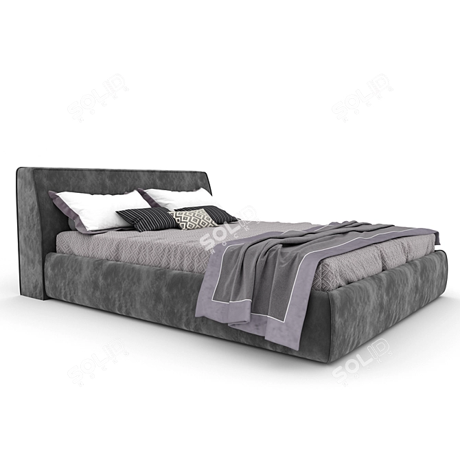 Altea Bed: Versatile Design with Optional Storage 3D model image 2