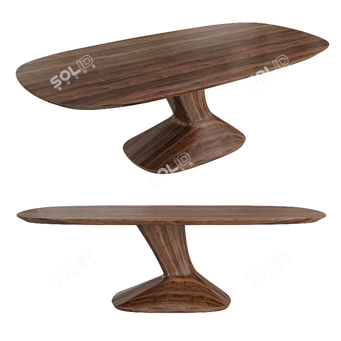 Riva 1920 Klutch: Speed Table & Sleek Chair 3D model image 5