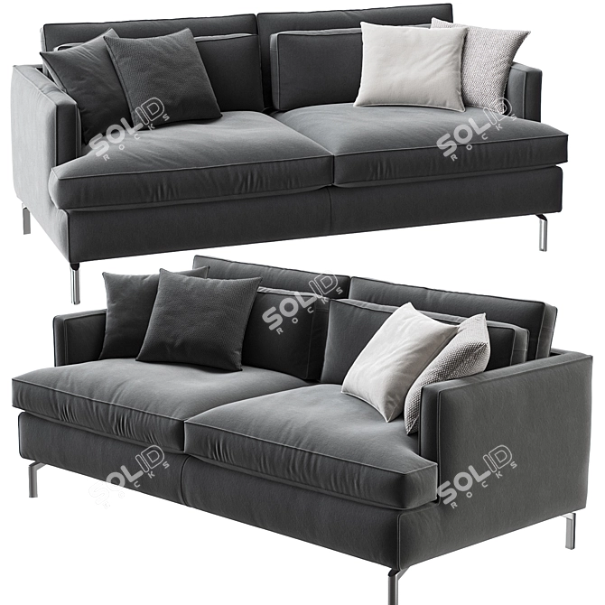 Elegante DAVE Sofa: Comfort and Style 3D model image 1