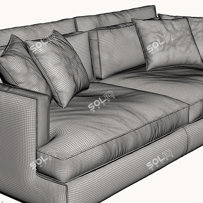 Elegante DAVE Sofa: Comfort and Style 3D model image 4