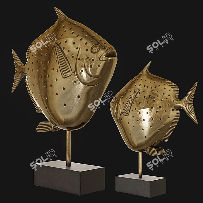 Captivating Kare Fish Pair: Big and Small 3D model image 3