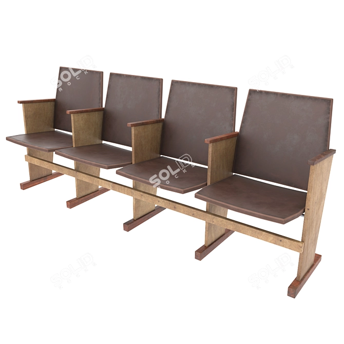 Versatile Seating Solution: Armchairs and Tribune 3D model image 3