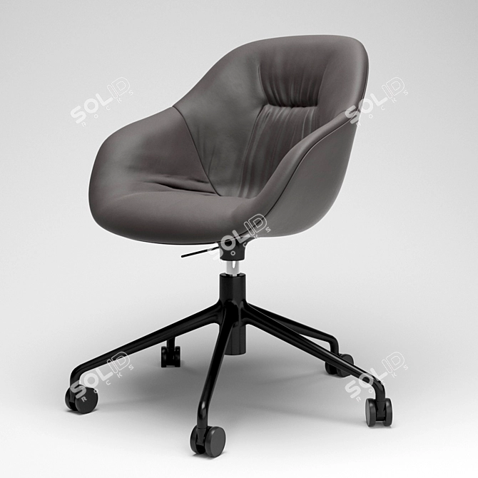 Elegant Leather Chair: HAY AAC-153 3D model image 3