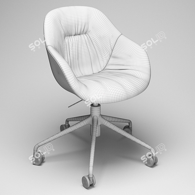 Elegant Leather Chair: HAY AAC-153 3D model image 4