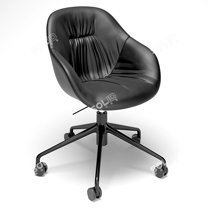 Elegant Leather Chair: HAY AAC-153 3D model image 6
