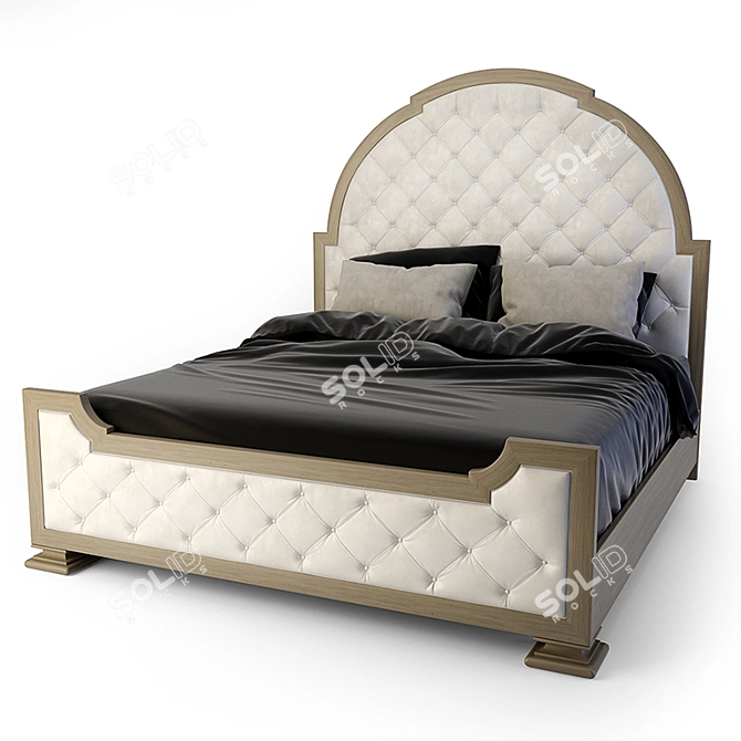 Sophisticated Santa Barbara Bed Set 3D model image 2