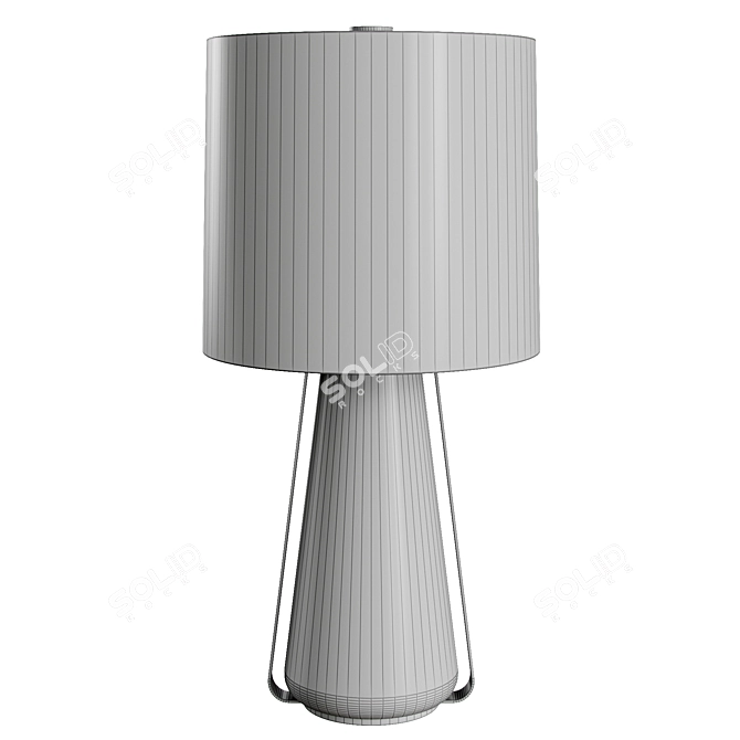 Elegant Rosa Glass Table Lamp 3D model image 5