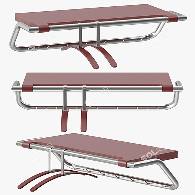 Sleek and Stylish NEXT Coat Rack 3D model image 2