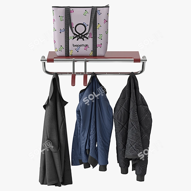 Sleek and Stylish NEXT Coat Rack 3D model image 4