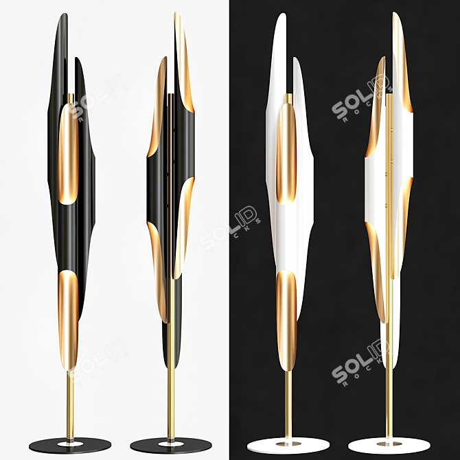 Modern Loft Coltrane Floor Lamp 3D model image 1