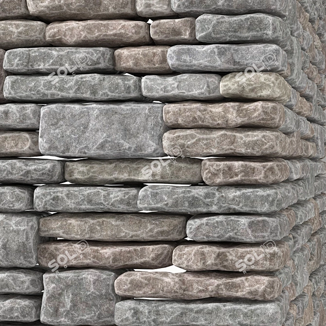 Versatile Brick Rock Texture Kit 3D model image 3