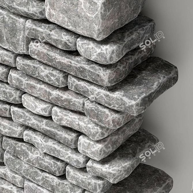 Versatile Brick Rock Texture Kit 3D model image 4