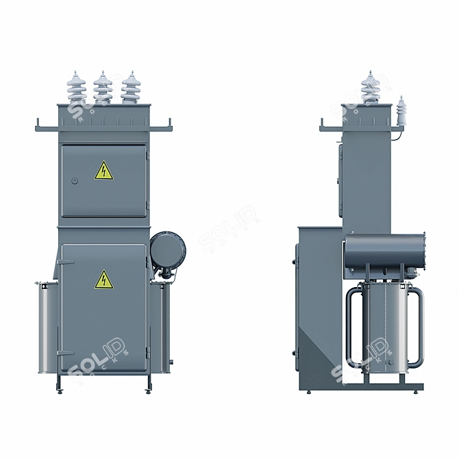 Versatile Power Transformer: 5-in-1 3D model image 2