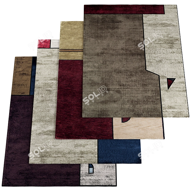 Stylish 69-Inch Carpet 3D model image 1