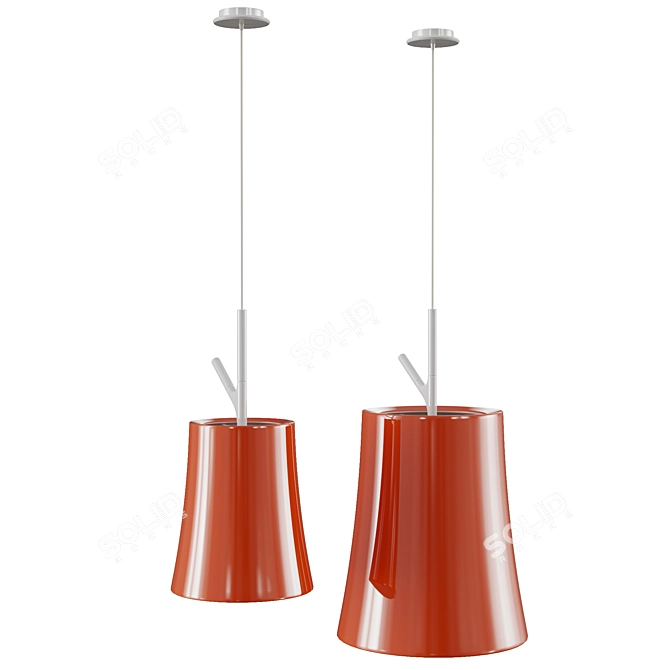 Elegant Birdie Suspension Lights 3D model image 1