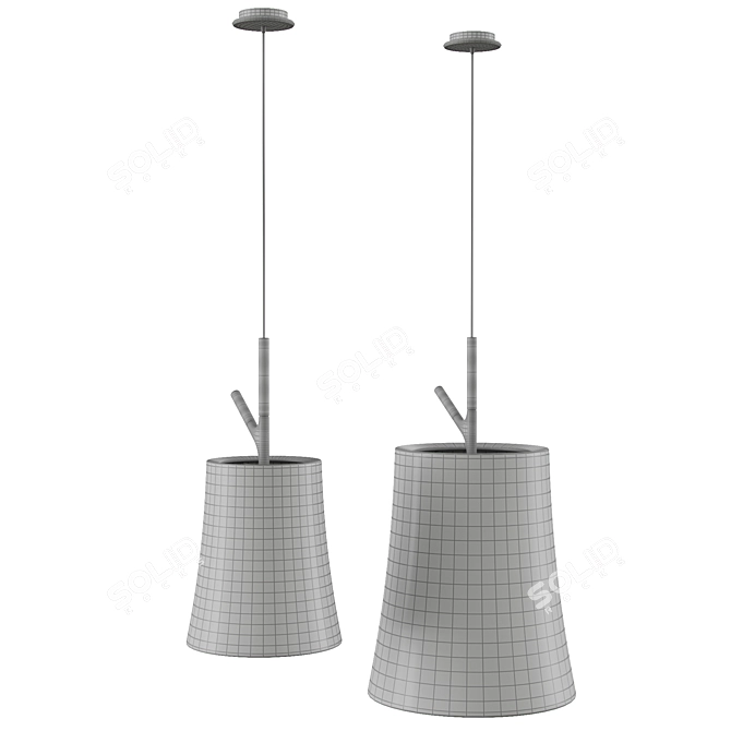 Elegant Birdie Suspension Lights 3D model image 2