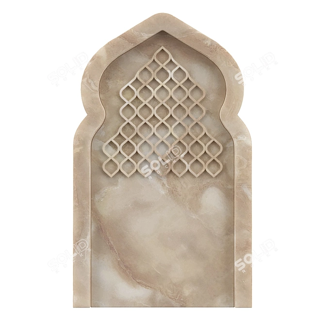 Elegant OM Arch marble design 3D model image 1