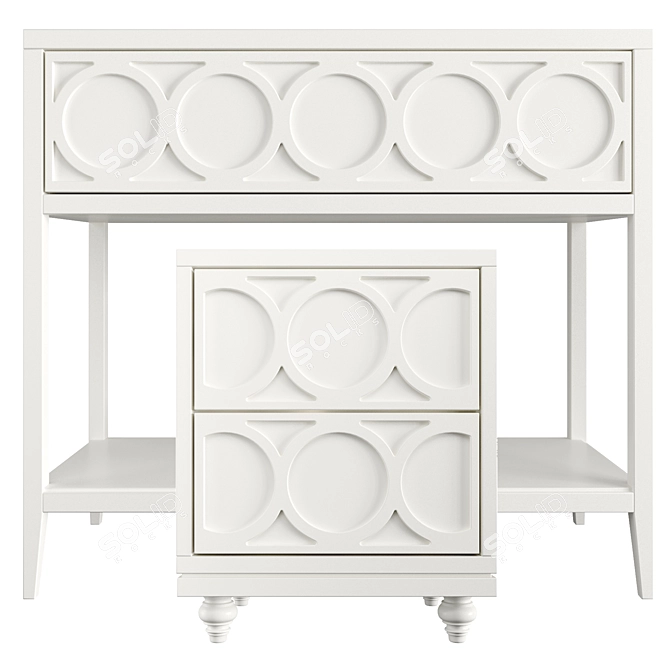 Austin Home Console/Nightstand - Stylish and Functional 3D model image 2