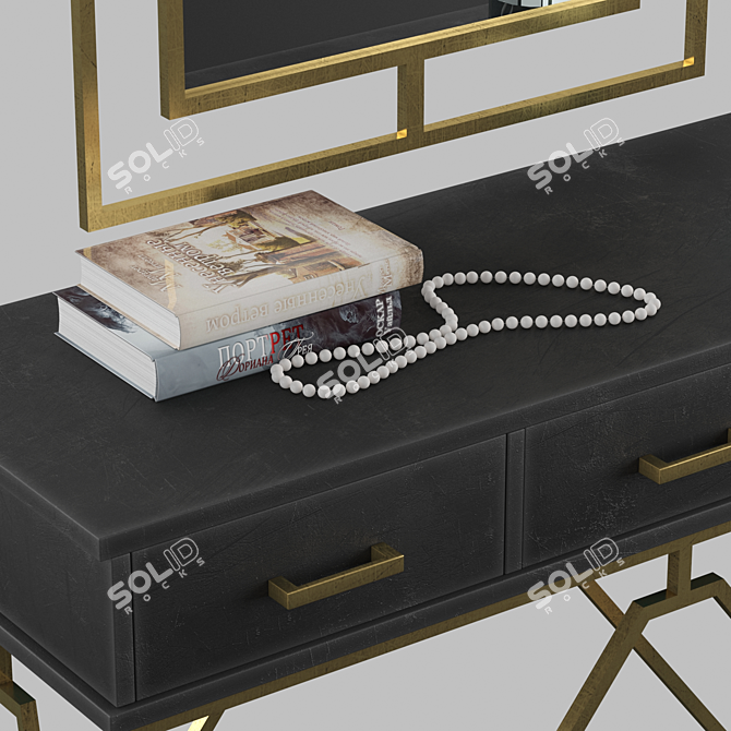 Urban Chic Console Mirror Set 3D model image 3