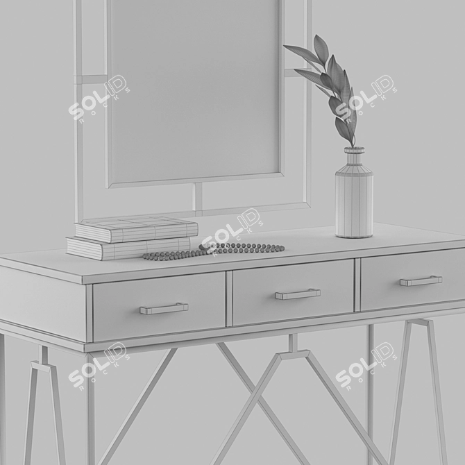 Urban Chic Console Mirror Set 3D model image 4