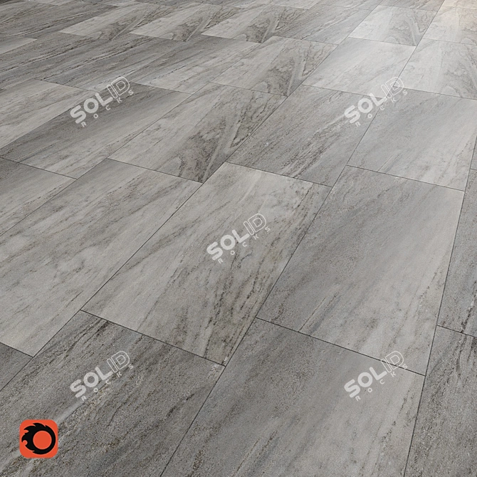 Sleek Grey Stone Tiles: Missouri Collection 3D model image 1