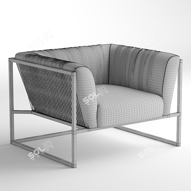 Contemporary MDF Italia Arpa Armchair 3D model image 3