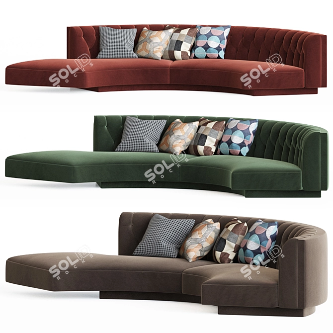 Modern Luxe: Circa Sofa & Chair 3D model image 1