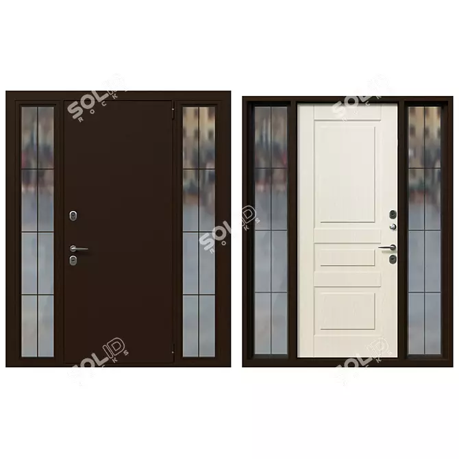 OM Termoplus: High-Quality European Doors with Advanced Security and Thermal Insulation 3D model image 1