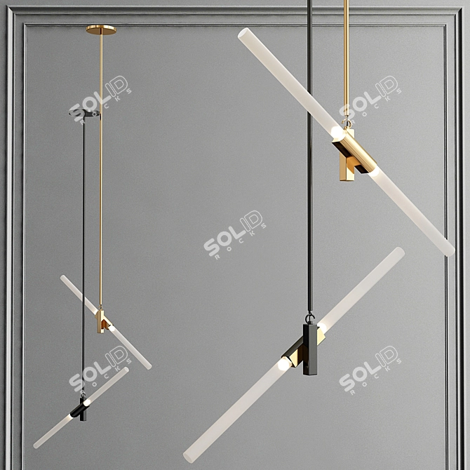 Elegant Agnes Chandelier Collection 3D model image 4