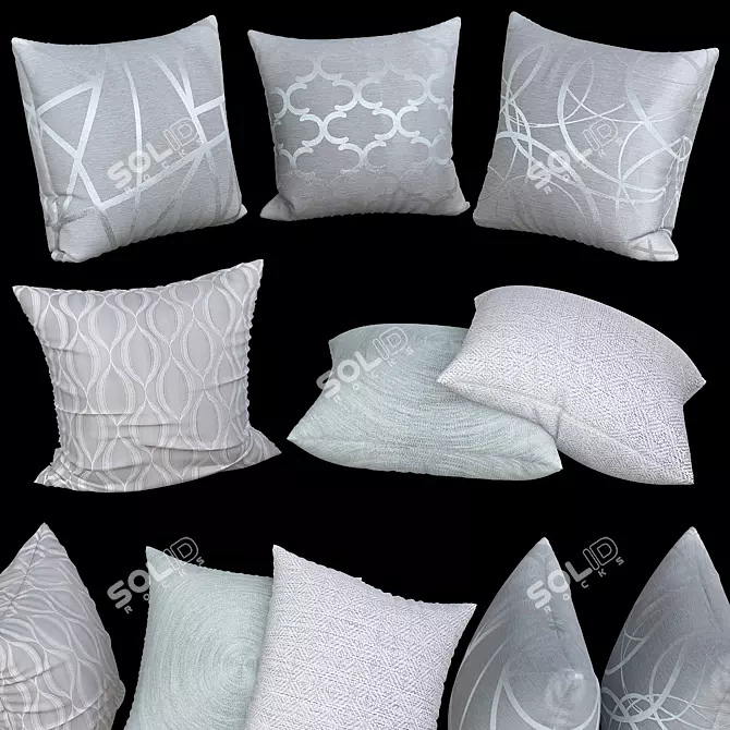 Elegant Sofa Pillows | No. 018 3D model image 1