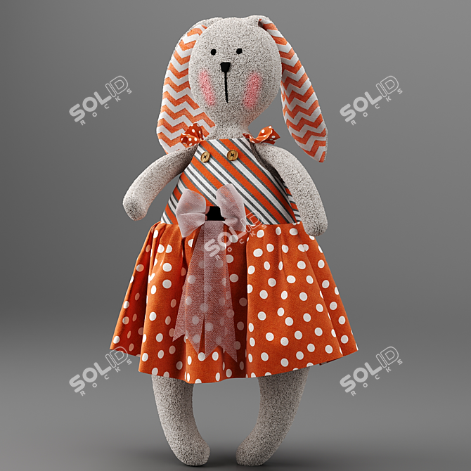 Playful Rabbit Toy Collection 3D model image 2