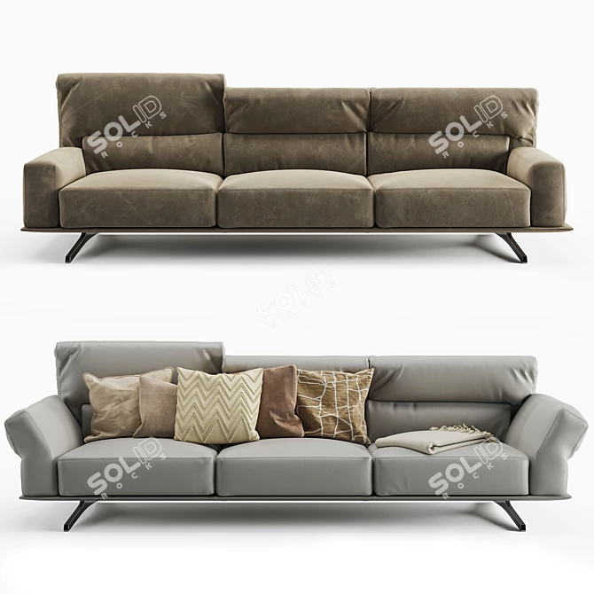 Modern Configurable Margot Sofa 3D model image 1