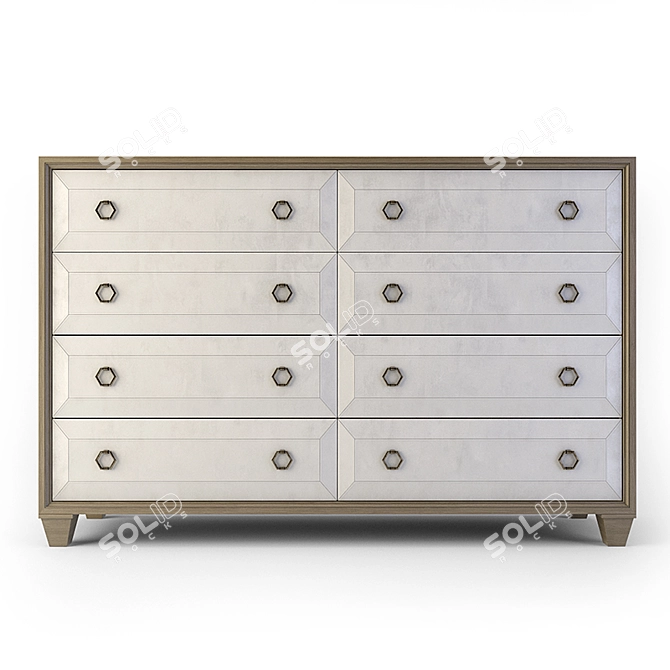 Elegant Bernhardt Santa Barbara Dresser 3D model image 2