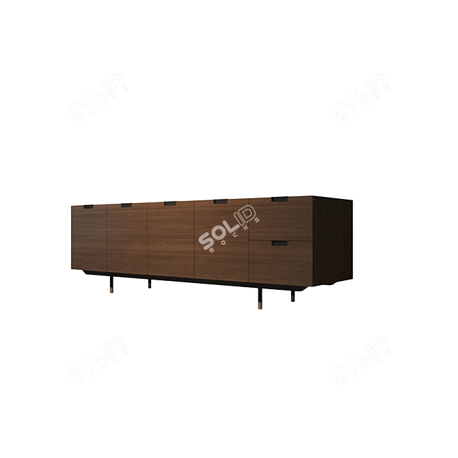 Modern Monaco TV Cabinet 3D model image 3