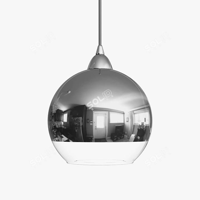 Nowodvorski Globe M 4953: Modern Chrome and Glass Pendant Light 3D model image 2