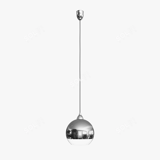 Nowodvorski Globe M 4953: Modern Chrome and Glass Pendant Light 3D model image 3